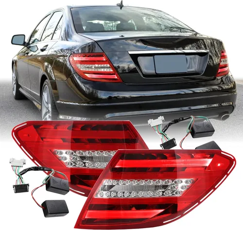 Miniatura 15 de USR DEPO 08-11 W204 Clase C Lente Blanco LED Luz de Marcador Lateral del Parachoques Conjunto (Izquierda + Derecha) Compatible para 2008-2011 Lente