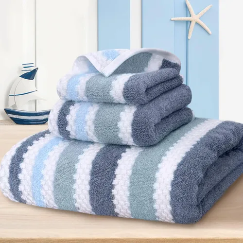 Miniatura 90 de VOOVA & MOVAS Toallas de baño amarillas – 100% algodón Secado rápido Peso Gruesas Suave, juego de 6 toallas de baño, 2 toallas grandes de 30