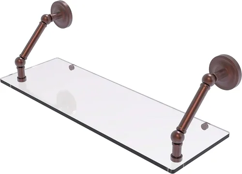 Miniatura 33 de Allied Brass PR-1/22-ORB Pr - Estante de vidrio con bordes biselados de 1 pulgada, 22 pulgadas, bronce aceitado