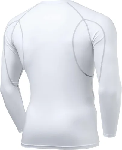 Miniatura 8 de TSLA - Paquete de 1 o 3 camisas de compresión de manga larga FPU 50+ para hombre, camisa de entrenamiento atlético, protector de erupción