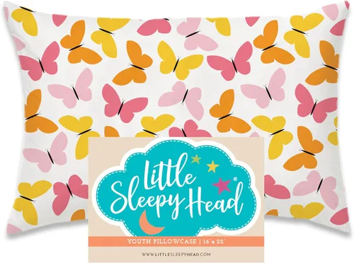 Miniatura 52 de Little Sleepy Head Funda de almohada para niños pequeños, 100% algodón y funda de almohada hipoalergénica para almohada de niños pequeños, funda