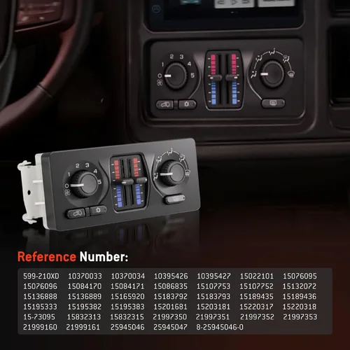 Miniatura 5 de 599-210XD Módulo de Control de Clima Panel de Control de AC Compatible con Vehículos Chevy GMC Buick Cadillac Isuzu Saab 2003-2007 - Silverado