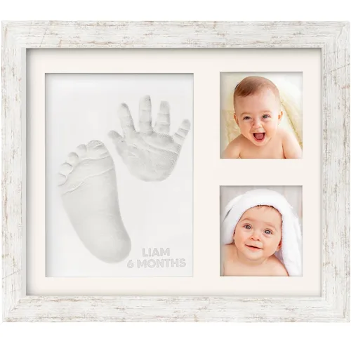 Miniatura 12 de KeaBabies Kit de Huellas de Manos y Pies para Bebé - Kit de Huellas de Bebé de Arcilla de Secado Rápido, Huellas de Patas de Mascotas, Marco