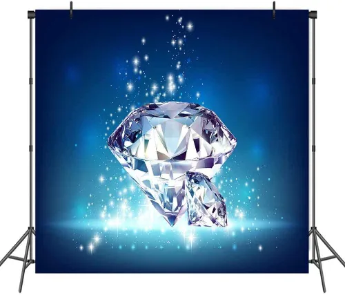 Miniatura 9 de Telón de fondo de diamantes brillantes para decoración de boda, gemas de diamantes de cristal grandes (sin brillantina), telón de fondo de fotos