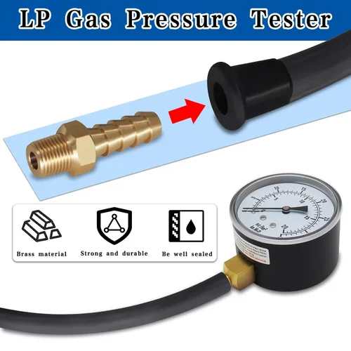 Miniatura 6 de Manómetro Probador de Presión de Gas 0-35'' WC Kit de Prueba de Presión de Gas Natural o LP Medidor de Gas Natural Manómetro de Colector
