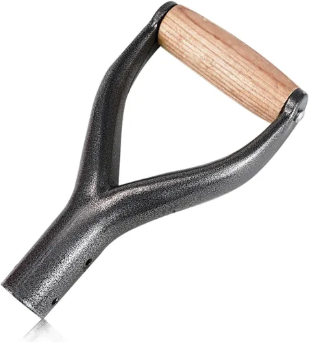 Miniatura 8 de Mango de agarre en Y, mango de 1.2 in de diámetro interior, pala de metal, manijas de repuesto para accesorios de jardín, asas con agarre de madera