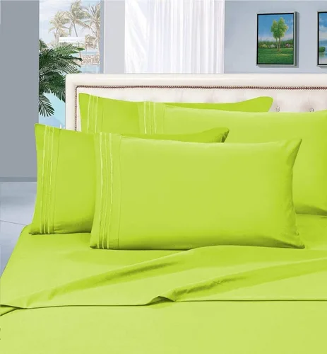 Miniatura 10 de Elegant Comfort Juego de sábanas de 4 piezas de calidad egipcia de 1500 hilos, ultra suave, resistente a las arrugas, la decoloración y las manchas