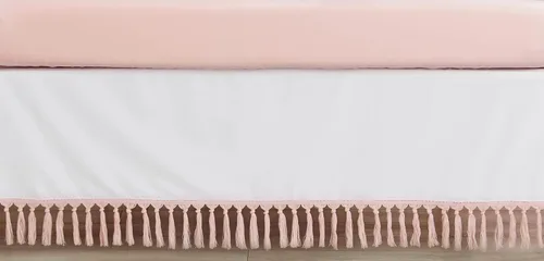 Miniatura 6 de Sweet Jojo Designs Falda de cuna de bebé neutra de género verde oscuro Boho Boy Girl Género Cama Polvo Volantes Falda de cama recta Guardería Hunter
