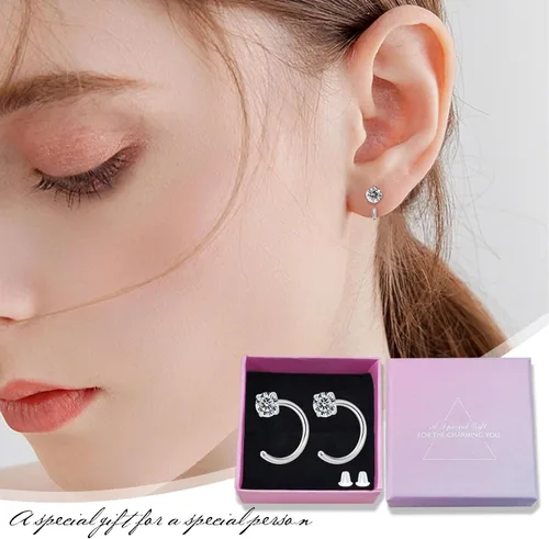 Miniatura 7 de GLLBTPT Aretes pequeños Huggie de medio aro con circonita cúbica para cartílago hipoalergénico para mujeres, adolescentes y niñas (azul)