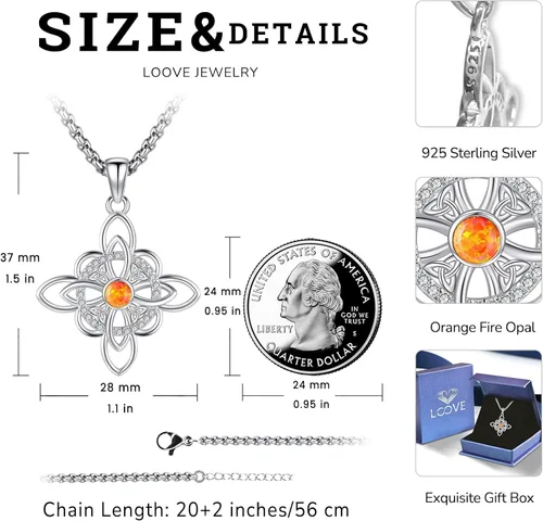 Miniatura 72 de Collar de pentagrama de plata de ley con triple luna, diosa celta, nudo celta, nudo de brujas, Ankh, sol y luna, Hécate, lilith, Santa Muerte