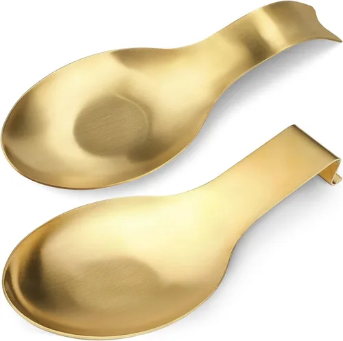 Miniatura 23 de VanlonPro Soporte de cuchara de acero inoxidable, soporte para cucharón de espátula, soporte para cuchara de utensilios de acero inoxidable, acabado