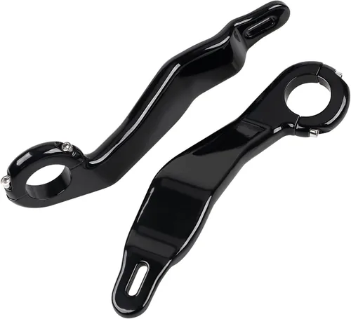 Abrazaderas de soporte de carenado de motocicleta compatibles con Harley Road Glide FLTRX FLTRXS Ultra FLTRU 2015-2023, negro (izquierda y derecha)
