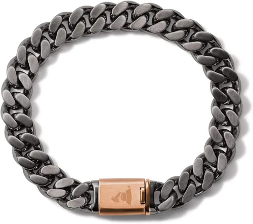 Miniatura 5 de Bulova Latin GRAMMY - Pulsera de eslabones de acero inoxidable con cierre de oro rosa para hombre