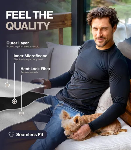 Miniatura 4 de Thermajohn Thermal Shirts for Men Long Sleeve Thermal Compression Shirts for Men Base Layer Cold Weather