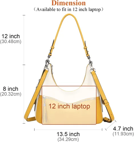Miniatura 5 de Over Earth Genuine Leather Hobo Bags for Women Medium Soft Purses Casual Shoulder Bag and Handbags