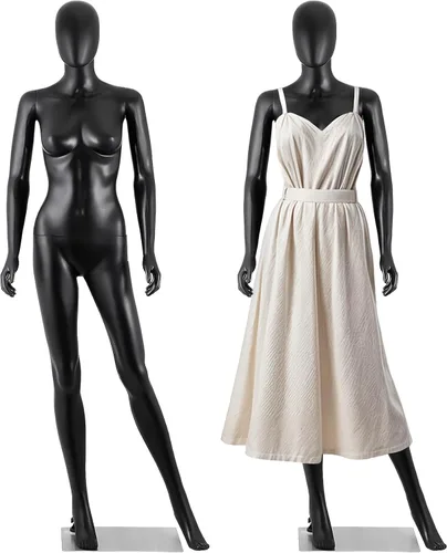 Miniatura 15 de Maniquí femenino de cuerpo completo con cabeza ajustable, extremidades flexibles, diseño desmontable de 69 pulgadas, forma de vestido con base