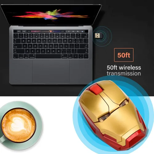Miniatura 5 de Genial ratón inalámbrico, ratón inalámbrico óptico ergonómico portátil de 2.4 G con receptor USB para notebook PC computadora portátil MacBook