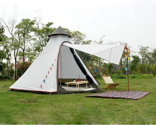 Miniatura 2 de Tienda india Tipi al aire libre de doble capa de camping torre tienda de campaña familiar tienda de campaña yurta tipi tienda de campaña