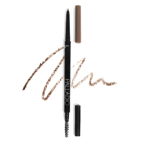 Palladio Beauty - Lápiz definidor de cejas, lápiz de cejas ultra preciso con poder de larga duración, brocha de carrete mezcla color para un acabado