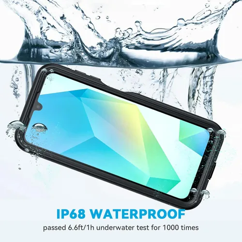 Miniatura 2 de Lanhiem - Funda para Samsung Galaxy A16 5G, impermeable IP68, resistente al polvo, con protector de pantalla integrado, cubierta protectora