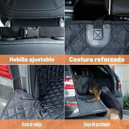 Miniatura 4 de PETICON - Funda para compartimiento de carga para SUV para perros con ventana de malla, forro de carga para mascotas impermeable, tapete