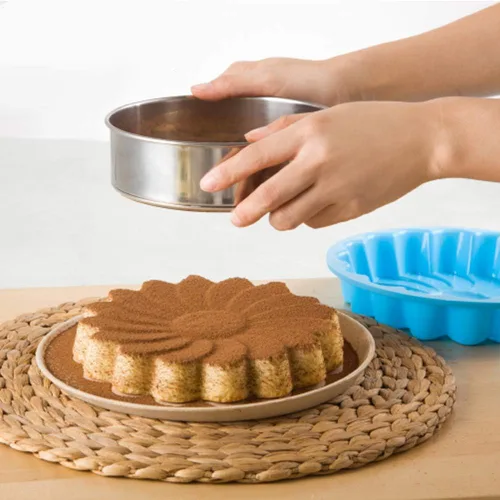 Miniatura 4 de Webake Tamiz de 6 pulgadas 60 de malla, 8 pulgadas 40 tamices de malla fina, juego de 2 tamices de acero inoxidable redondos para hornear, colar