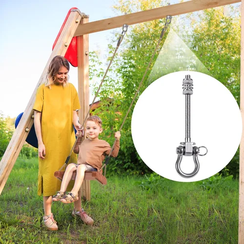 Miniatura 2 de 2 perchas de columpio resistentes con rodamientos, accesorios de columpio de acero inoxidable para vigas de madera y metal, ganchos para colgar