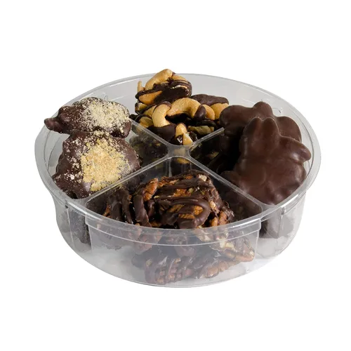 Miniatura 4 de Caja de nueces cubiertas de chocolate con caramelo, variedad surtida de nueces de chocolate, hamburguesas de nueces, almendras, racimos