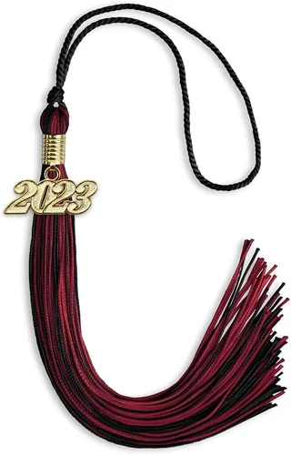 Miniatura 134 de Endea Graduation - Borla de doble color mixto con fecha dorada (negro/dorado antiguo, 2021)