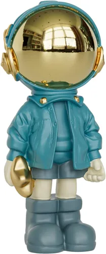 Miniatura 16 de EZ4ENCE Estatua de astronauta escultura de astronauta, escultura para decoración del hogar, decoración de estante azul artístico, decoración de mesa