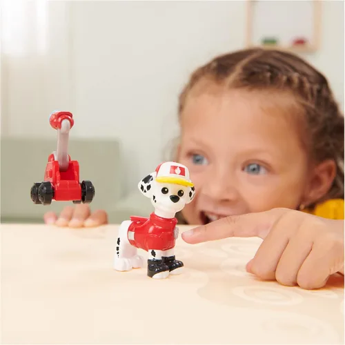 Miniatura 3 de Paw Patrol, Big Truck Pups Marshall Figura de Acción con Dron de Rescate con Clip, Vaina del Centro de Comando y Amigo Animal, Juguetes para Niños