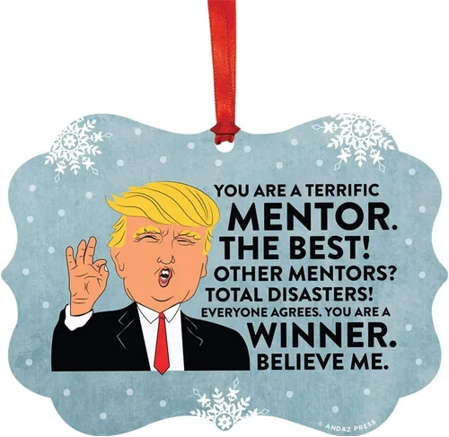 Miniatura 120 de Andaz Press Presidente Donald Trump Fancy Frame Recuerdo Adorno de Navidad Regalo de broma Ejecutivo de Cuenta, 1 paquete, Divertidas Ideas