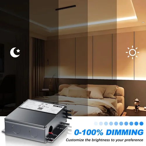 Miniatura 2 de Controlador LED regulable de 60 W y 12 V para regulador Lutron y Leviton, transformador de fuente de alimentación de CA a CC triac/ELV/MLV para tira