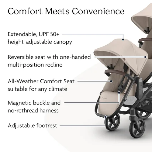 Miniatura 6 de UPPAbaby RumbleSeat V3 Segundo asiento inferior – Compatible con Vista V2 y Vista V3 – Asiento para todo tipo de clima + hebilla magnética