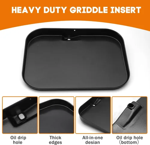 Miniatura 5 de OG701 Placa de plancha para parrillas Ninja Woodfire al aire libre Serie OG700, sartén antiadherente premium para Ninja XSKGRDPLT Woodfire OG701
