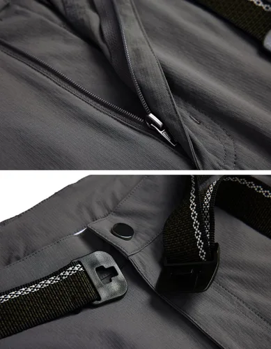 Miniatura 4 de WENRONSTA Pantalones cargo de senderismo y trabajo para hombre secado rápido ligeros impermeables 6 bolsillos para pesca de montaña para acampar