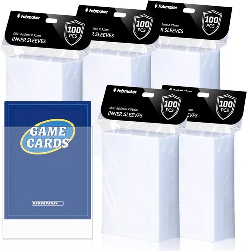 Miniatura 25 de Fabmaker - Juego de 200 fundas negras para tarjetas, fundas estándar resistentes MTG mate, acabado trasero mate, barajado perfecto, protege todas