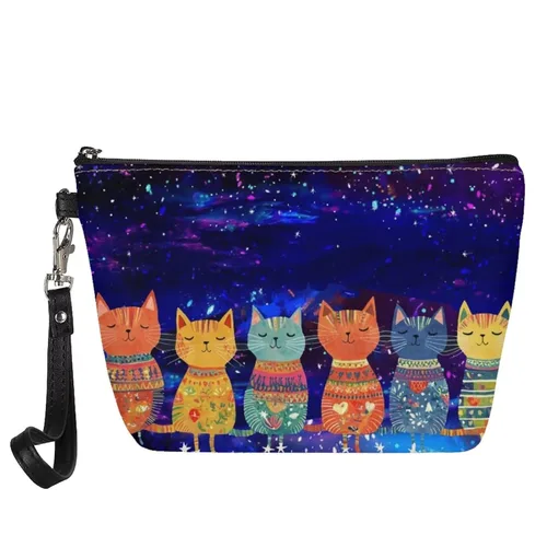 Miniatura 9 de Mumeson Patrón personalizado para mujer, bolsa de cosméticos de viaje, estuche de maquillaje, organizador de neceser de tocador
