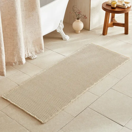 Miniatura 57 de TYUU Tapete de baño estilo gofre, tapete de baño bohemio, antideslizante, lavable, súper absorbente, de secado rápido, bonito tapete de baño