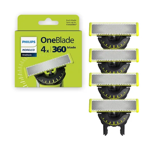 Miniatura 12 de Philips Norelco OneBlade 360 Hojas de Reemplazo, para Afeitadora y Cortadora Eléctrica OneBlade, Acero Inoxidable Duradera, Recorta, Bordea