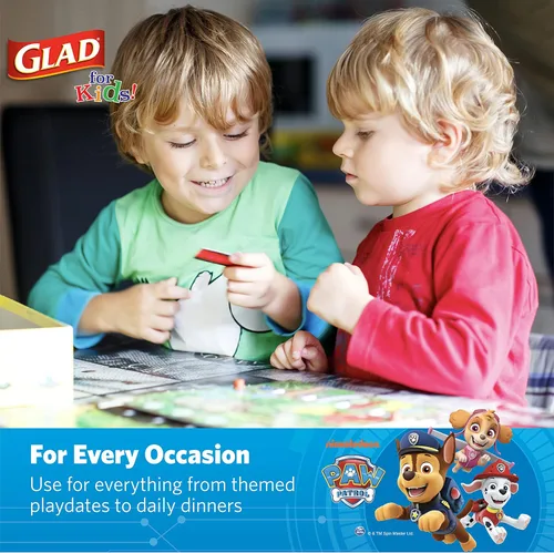 Miniatura 5 de Glad Platos de papel desechables para niños de Paw Patrol, platos infantiles a prueba de remojo y resistentes a cortes, aptos para microondas