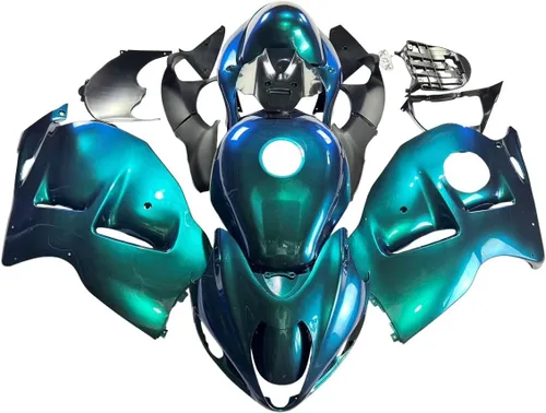 Inyección ABS Chameleon Green Blue Kit de carenado apto para 1997-2007 Suzuki GSXR1300 Hayabusa Carenados GSX-R1300 97 98 99 01 02 03 04 05 06 07