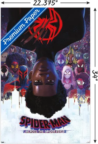 Miniatura 3 de Marvel Spider-Man: Across the Spider-Verse - Póster oficial de pared de una hoja, 34 pulgadas de largo x 22.4 pulgadas de ancho, versión premium sin