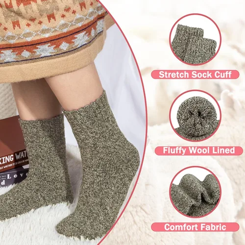 Miniatura 3 de iCamter Womens Wool Socks Soft Super Thick Warm Socks for Women Thermal Winter Socks for Gifts