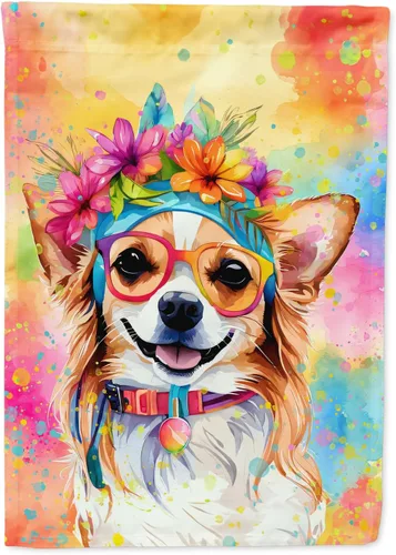 Miniatura 95 de Caroline's Treasures DAC2448GF - Bandera de jardín con diseño de perro afgano hippie Dawg, bandera decorativa para patio exterior, patio, obras