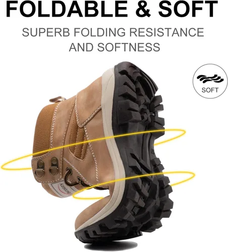 Miniatura 3 de VISCOZZY Botas de senderismo casuales con cordones para mujer