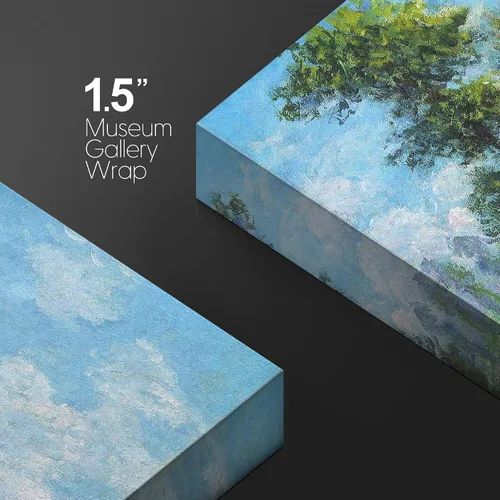 Miniatura 5 de wall26 Prado con álamos por Claude Monet - Arte moderno impresionista, arte en lienzo para el hogar, 12 x 18 pulgadas