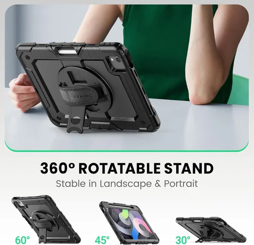 Miniatura 4 de SEYMAC Funda para iPad Air de 5ª/4ª generación de 10.9 pulgadas, Funda Protectora de Cuerpo Completo Resistente a Golpes con Protector de Pantalla