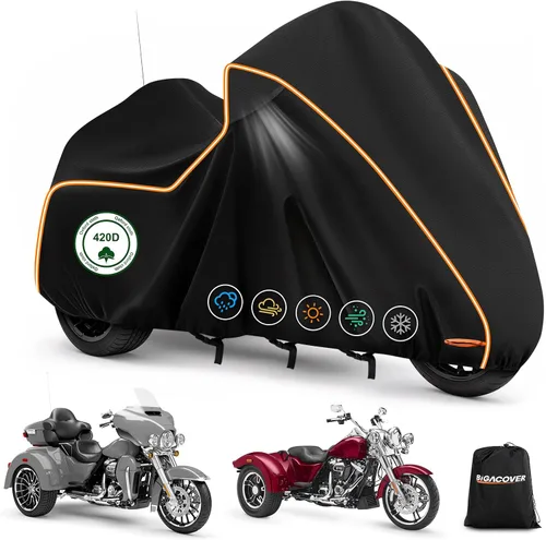 Miniatura 17 de Funda completa para Spyder F3 compatible con Can-Am Spyder F3T Tour y Limited 300D Oxford Protector de tela contra el polvo, la nieve, la lluvia