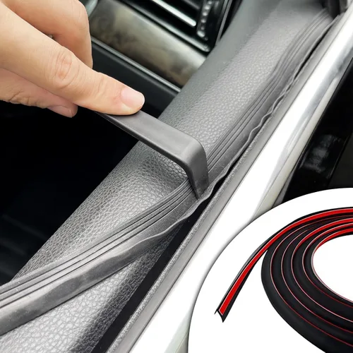 Precinto de Goma para Ventana de Coche en Forma de V Negro, 13.12 pies x 0.6 pulgadas, Silencioso y a Prueba de Polvo, Para Coches, Camiones, SUV
